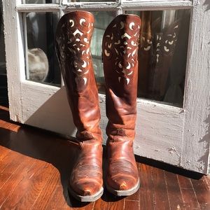 Knee-high cowboy boots